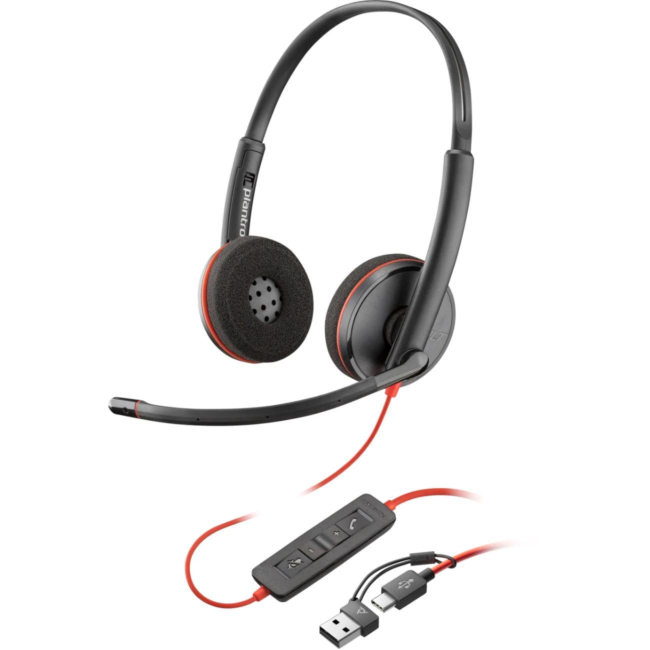 Навушники з мікрофоном провідні Poly BlackWire C3220 M Type-C + Type-C/A Adapter HS Stereo Black (8X228AA) Навушники з мікрофоном провідні Poly BlackWire C3220 M Type-C + Type-C/A Adapter HS Stereo Black (8X228AA)