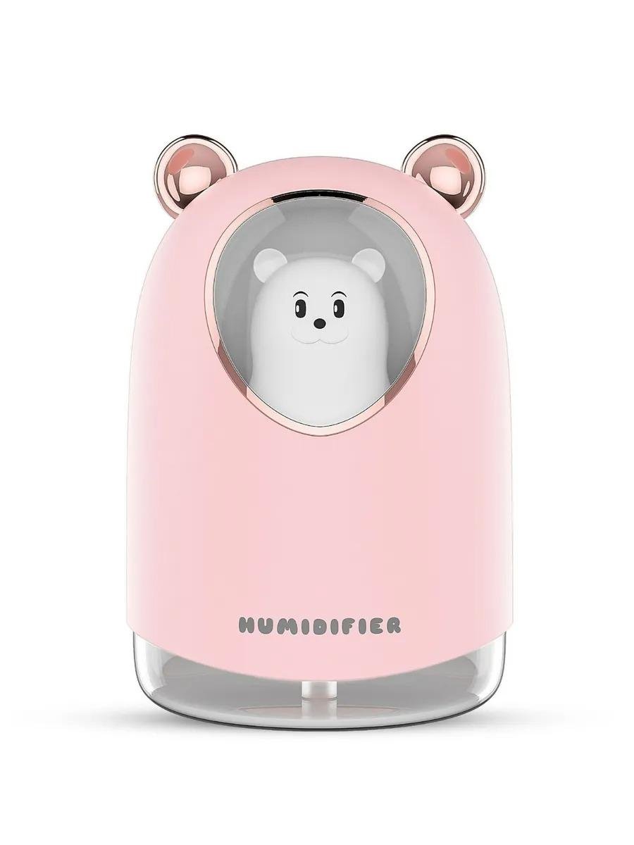 Увлажнитель воздуха Humidifier Мышка USB до 12 м2 ночник/аромадифузор с подсветкой Розовый (51414241)