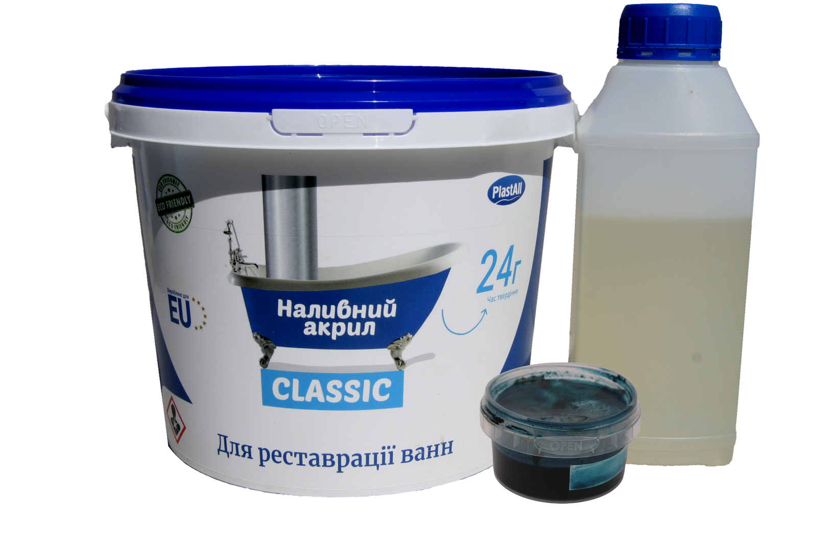 Акрил жидкий для реставрации ванн Plastall Classic 1,5 м 2,9 кг Синий (30827711)