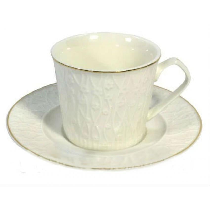 Чашка Interos AI009-AI010-G с блюдцем 240 мл