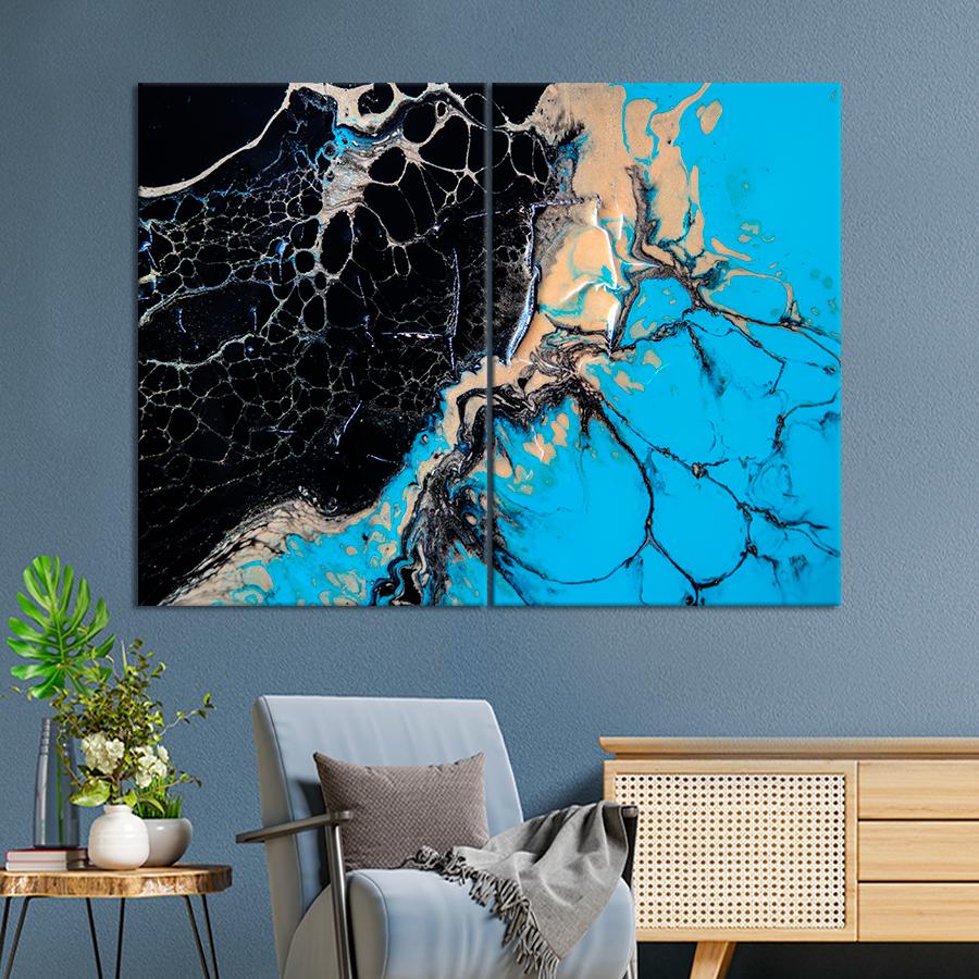 Картина Абстракция Смешивание красок 111x81 см (A868-2)