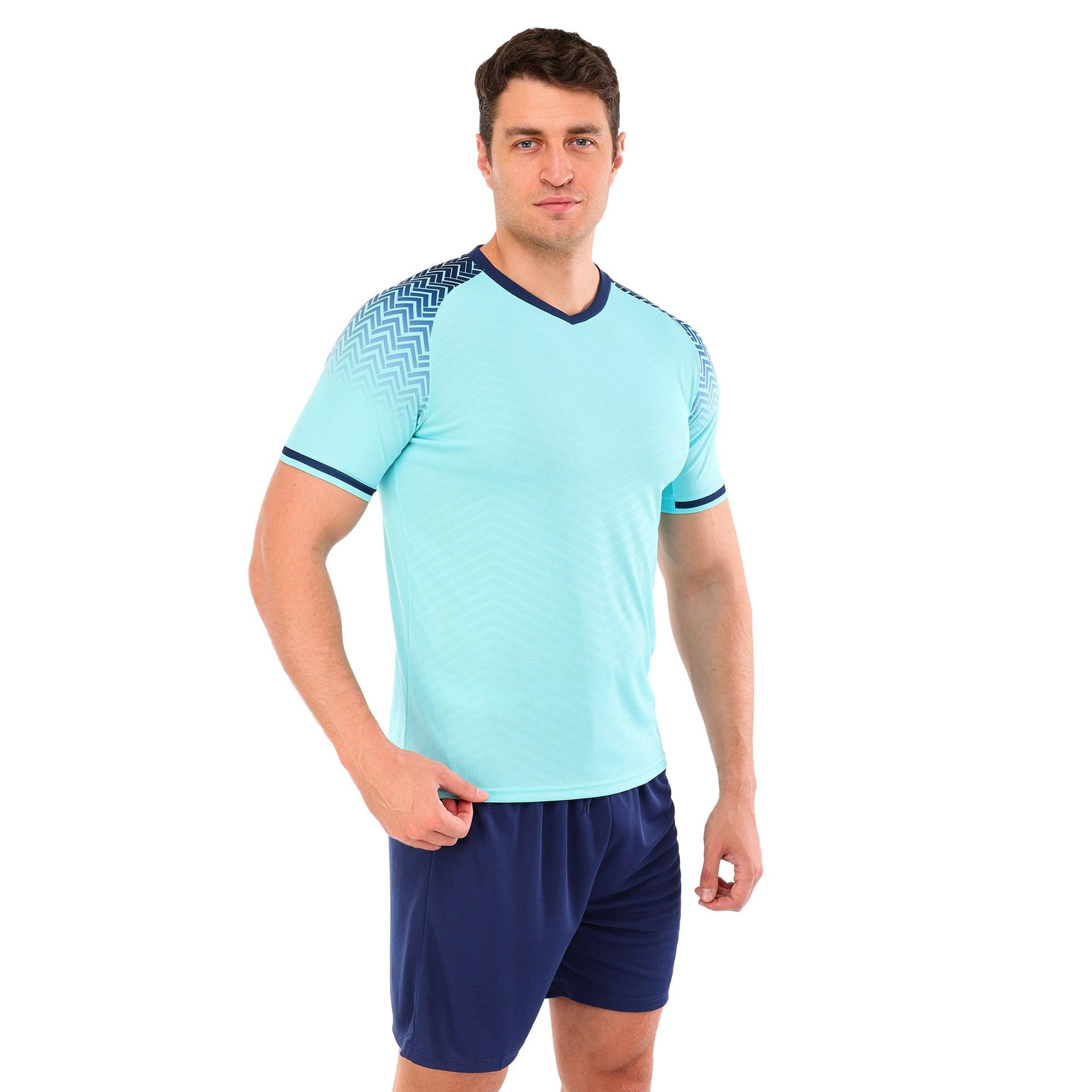 Форма футбольная комплект Lingo JG-6321 футболка/шорты полиэстер 2XS Голубой-темно-синий (JG-6321_Голубой-темно-синий_2)