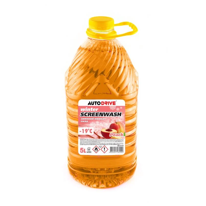 Омыватель стекла зимний Auto Drive WINTER SCREEN WASH PEACH -19 °С пет 5 л (AD0141) Омыватель стекла зимний Auto Drive WINTER SCREEN WASH PEACH -19 °С пет 5 л (AD0141)