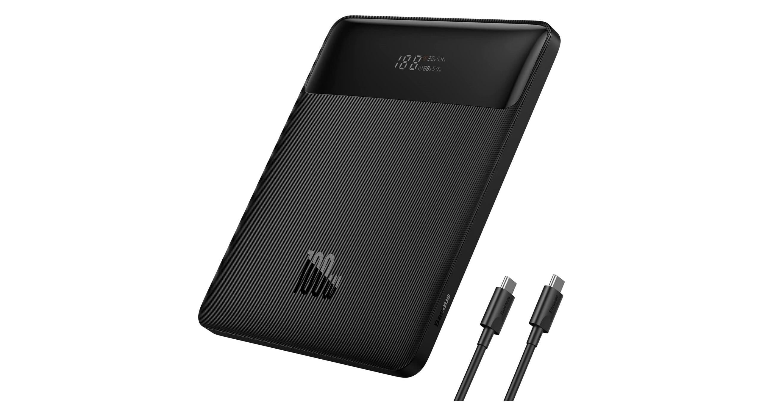Повербанк Baseus Blade HD Digital Display PPBLD100HD 20000 mAh 100W Black (B090988)