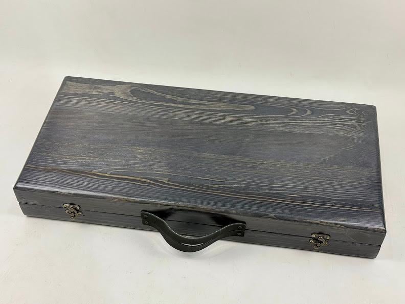 Набір шампурів подарунковий Богатир великий з нержавіючої сталі в дерев'яному кейсі Чорний (21-10-KS-7514) - фото 9 Набір шампурів подарунковий Богатир великий з нержавіючої сталі в дерев'яному кейсі Чорний (21-10-KS-7514) - фото 9