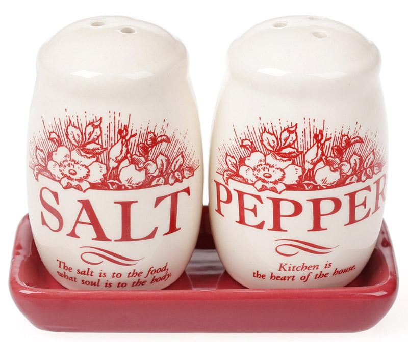 Набір спецовників Англійська Шипшина сіль і перець на керамічній підставці (BD-DM023-W)