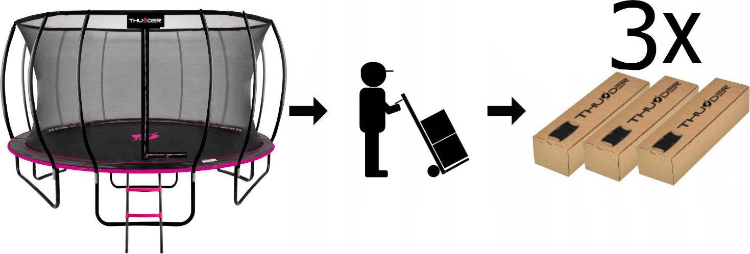 Батут Thunder INSIDE ULTRA с внутренней сеткой 16 футов 490 см Черно-розовый (407481) - фото 7 Батут Thunder INSIDE ULTRA с внутренней сеткой 16 футов 490 см Черно-розовый (407481) - фото 7