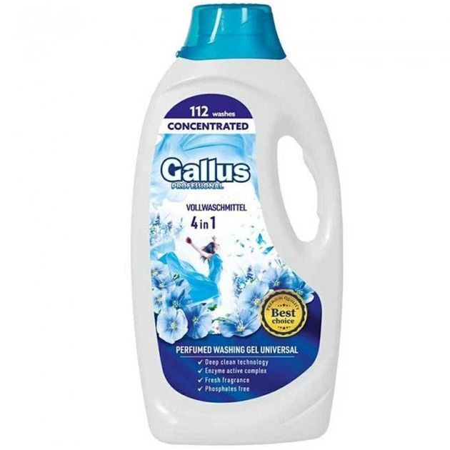 Гель для стирки Gallus Professional Concentrated Universal 4в1 4 л 112 стирок Гель для стирки Gallus Professional Concentrated Universal 4в1 4 л 112 стирок