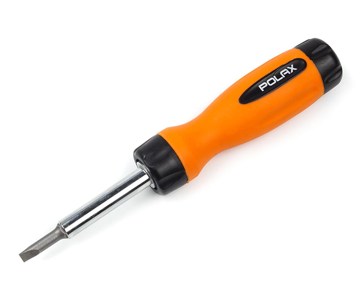 Викрутка переставна зі змінними бітами Polax 4в1 (40-001)