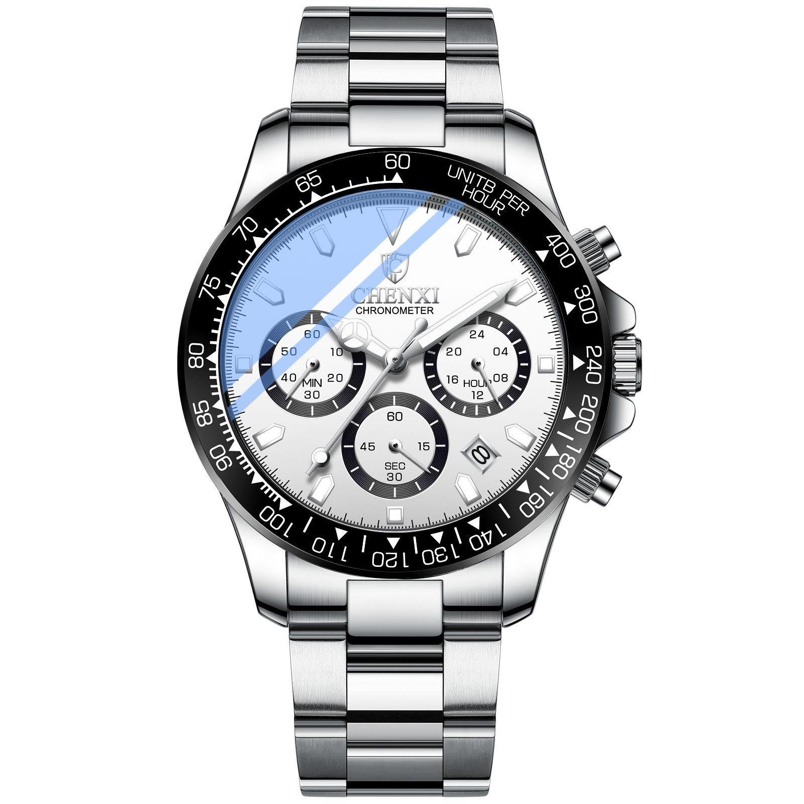 Часы кварцевые мужские Chenxi CX-908 4 циферблата Серебряные с белым (IBW925SO) Часы кварцевые мужские Chenxi CX-908 4 циферблата Серебряные с белым (IBW925SO)