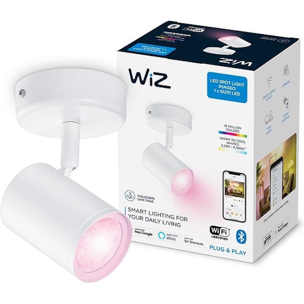 Светильник умный WiZ IMAGEO Spots накладной 1х5W 2200-6500K RGB Wi-Fi Белый (929002658701)