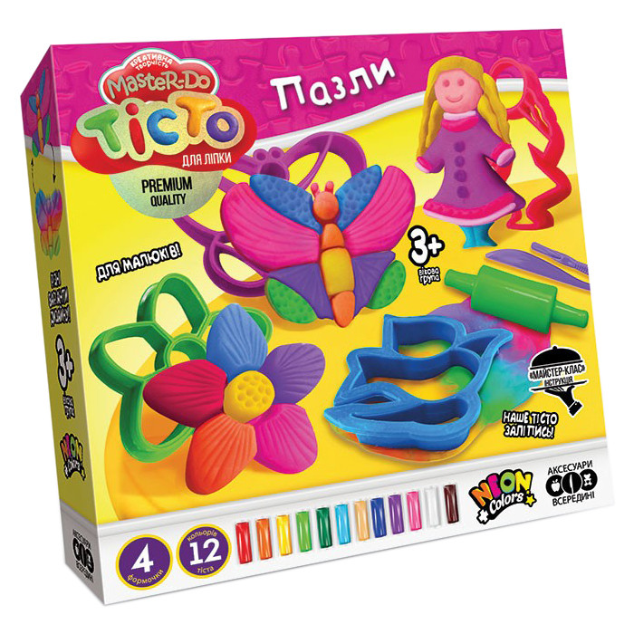 Набір для творчості тісто для ліплення Danko Toys Master Do TMD-11-01U пазли з формочками Метелик (RLT14443s26704)