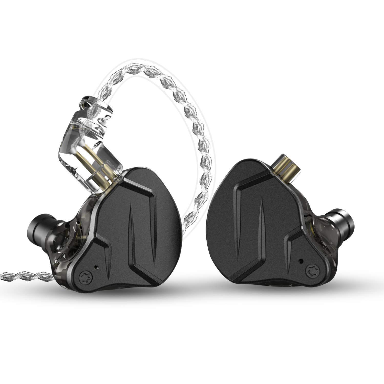 Наушники металлические KZ ZSN Pro X гибридные HiFi 1DD+1BA с микрофоном/шумоподавлением Черный