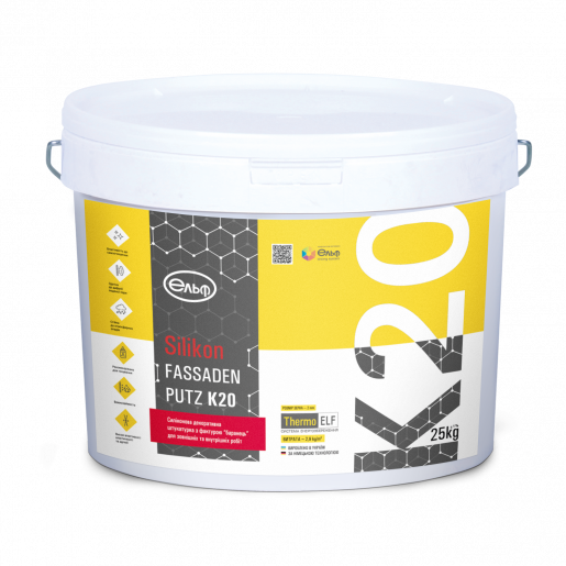 Декоративна штукатурка силіконова баранчик Elf Silikon-Fassadenputz K20 25 кг
