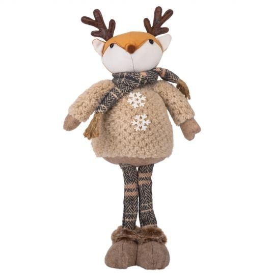 Фигурка новогодняя Олененка из текстиля 37 см Коричневый (150-81-9163-015)