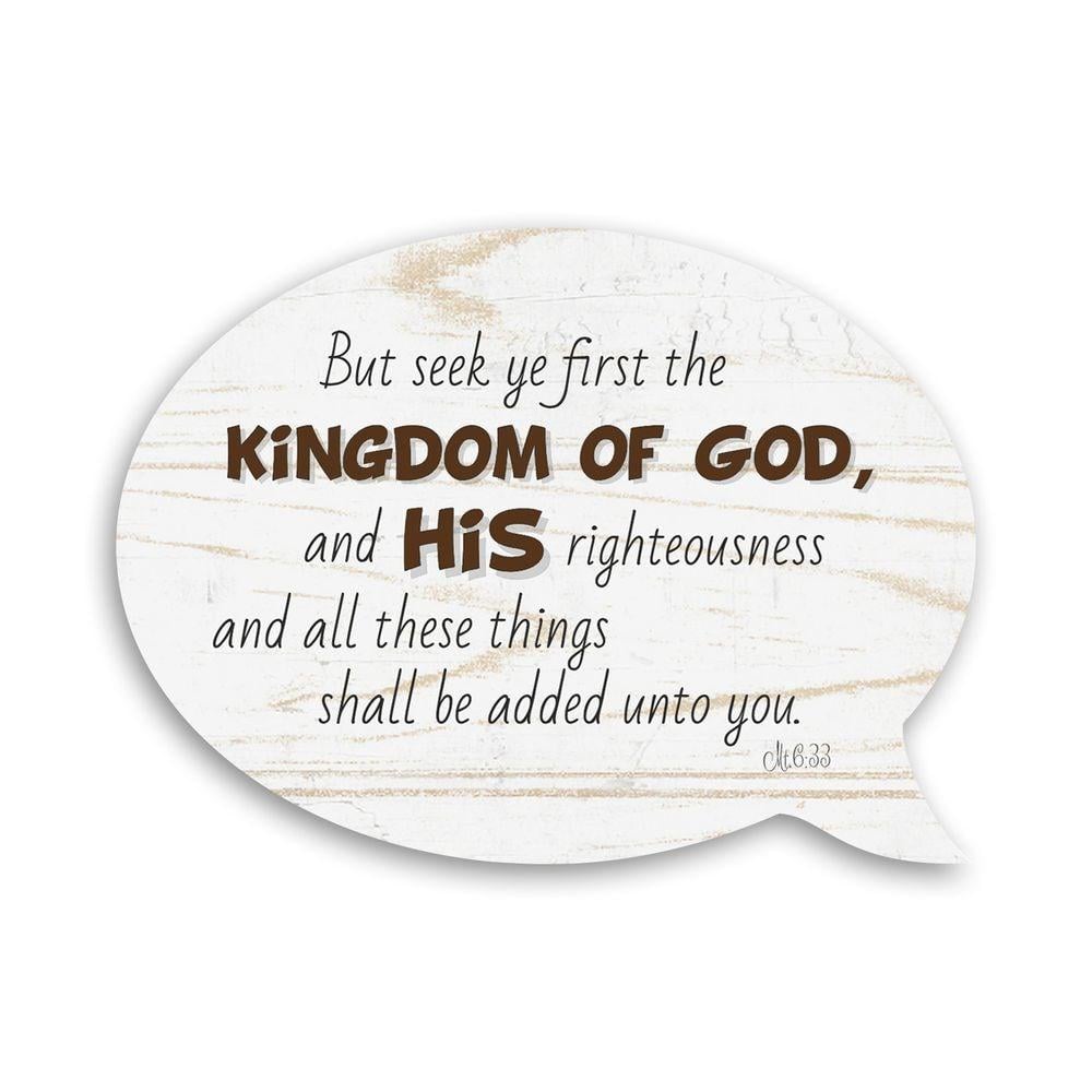 Магнит-выслов деревянный "But seek ye first the Kingdom" (хрмв0020а)