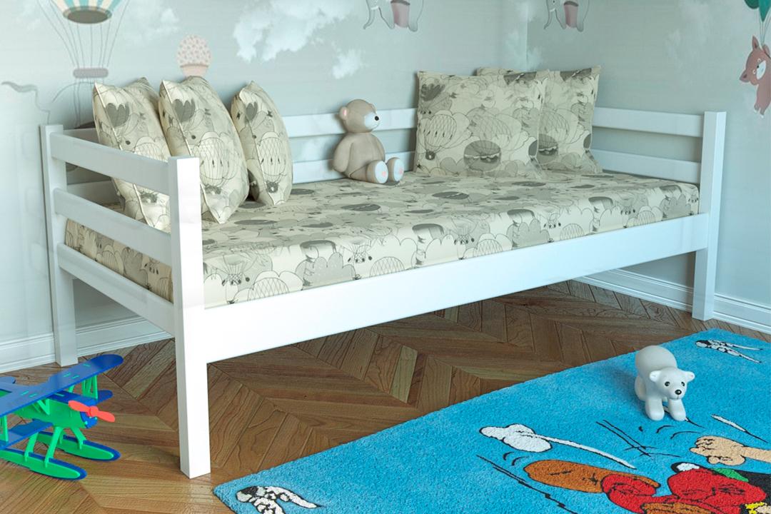 Кровать деревянная Соня 90х200 см Белый