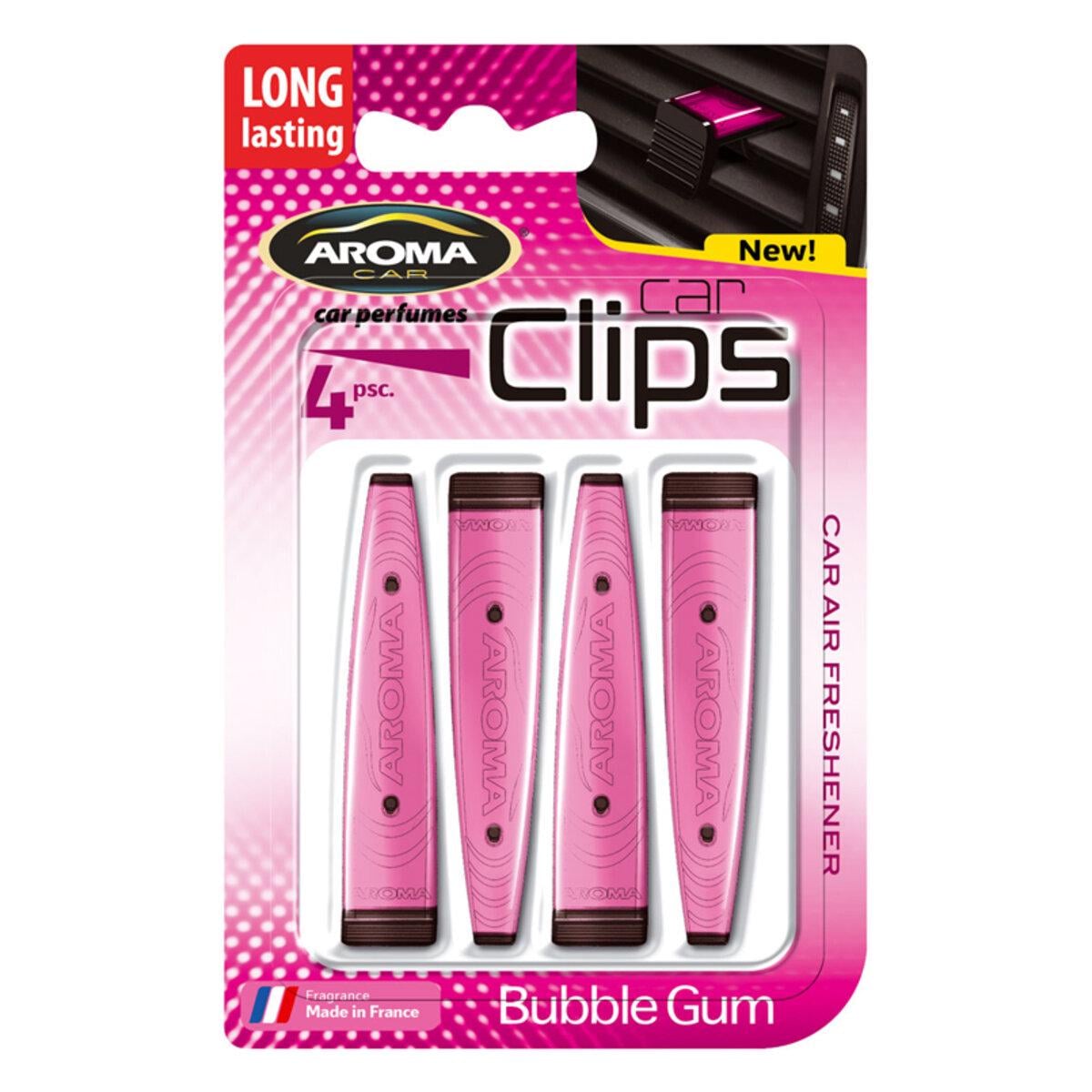 Ароматизатор для автомобилей Aroma Car Clips Bubble Gum жидкий 4x5 г