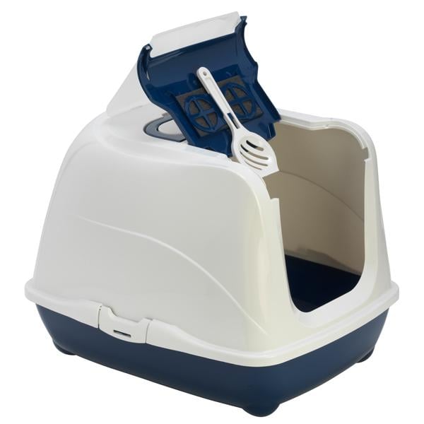 Туалет закритий для кішок із відкидною кришкою Moderna 58х45х42 см Чорничний (C240331)