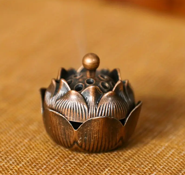 Аромалампа для благовоний Лотос металлическая 3,1х3,6 см (EG4060)