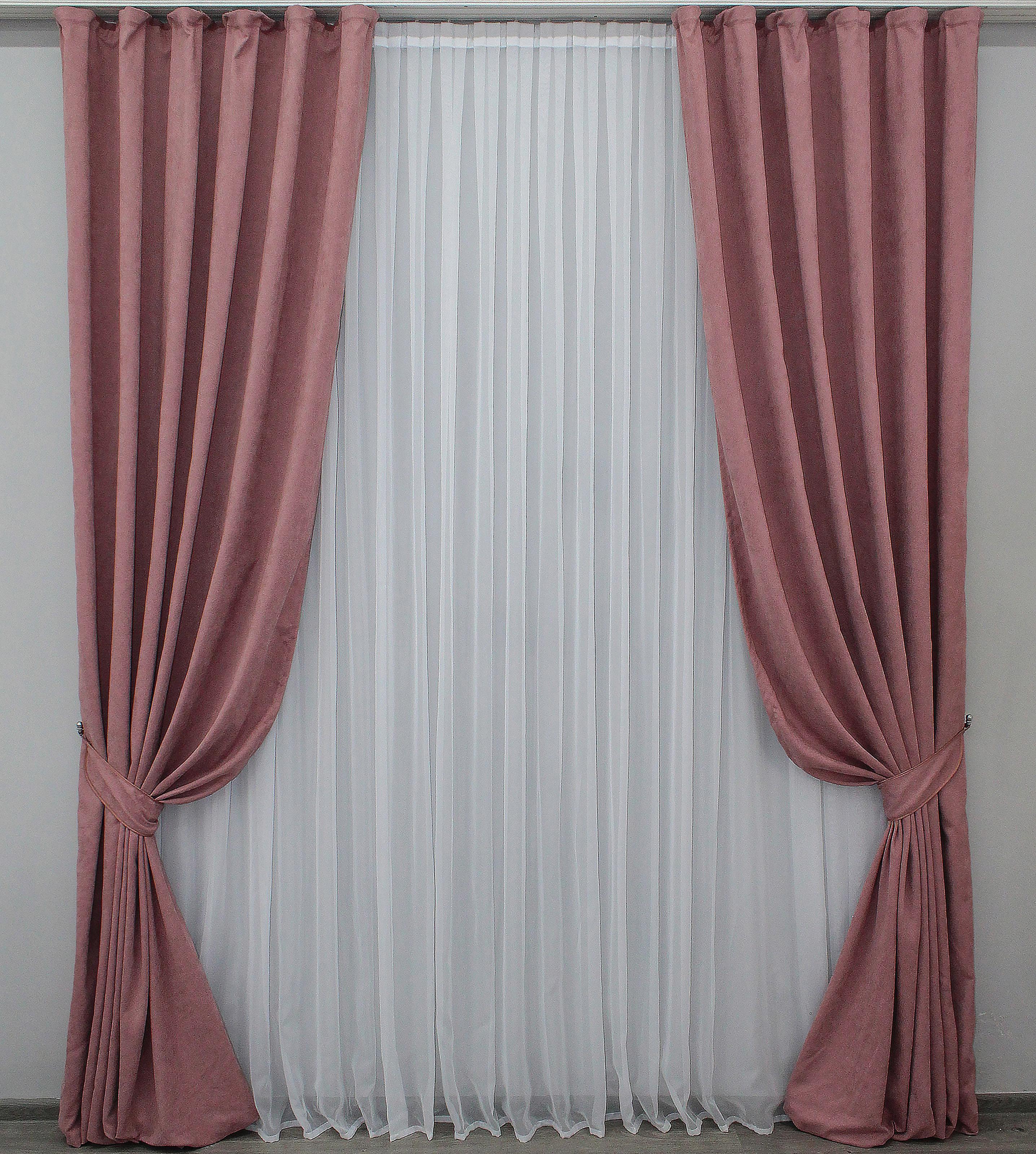 Комплект штор VR-Textil SPARTA № 1094ш микровелюр 150х285 см 2 шт. Пудровый (30-905) Комплект штор VR-Textil SPARTA № 1094ш микровелюр 150х285 см 2 шт. Пудровый (30-905)