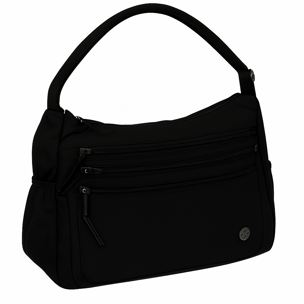 Сумка жіноча через плече R36992 водовідштовхувальна 28х20 см Чорний (643800)