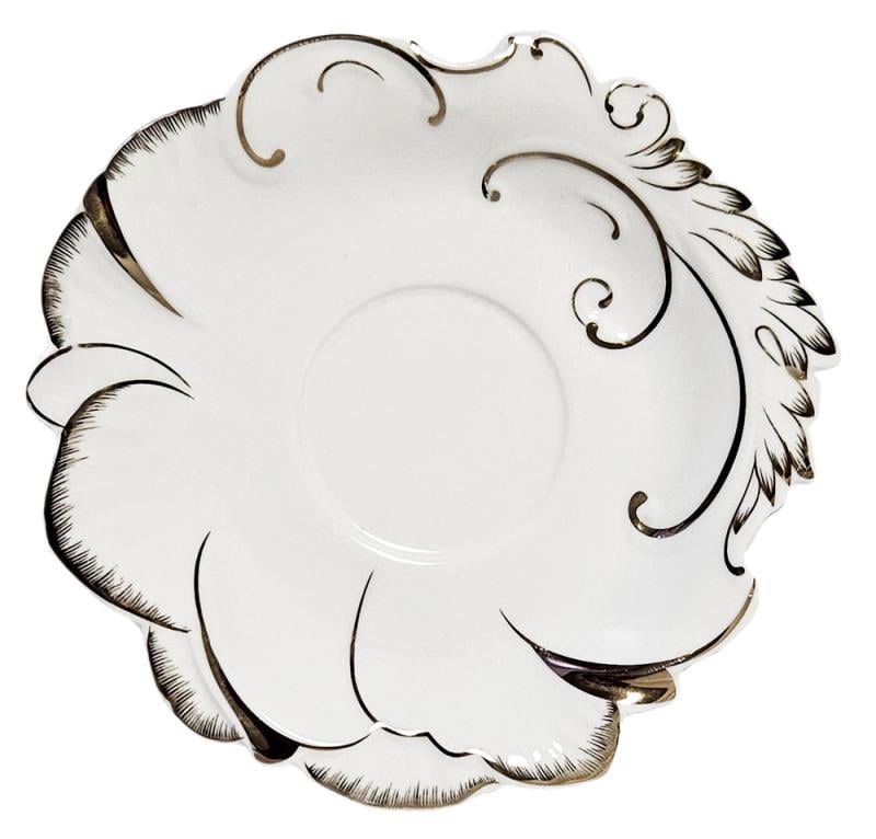 Блюдца фарфоровые Princess гold 6 блюдец 15 см