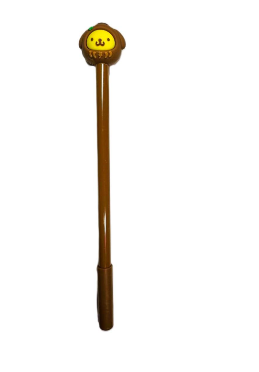 Ручка гелева чорна Pompompurin Коричневий (0430)