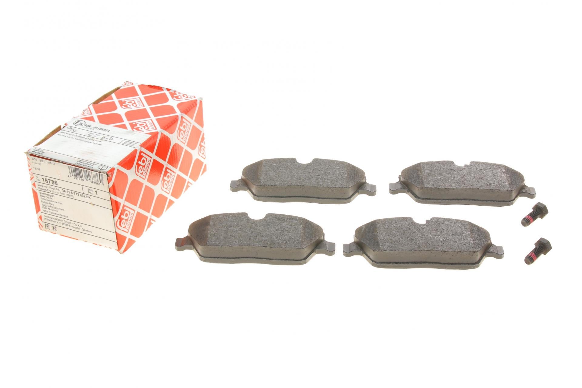 Гальмівні колодки передні FEBI BILSTEIN для BMW 1 E81/E82/E87/E88 04-13/2 F45 14-18 - (16786)