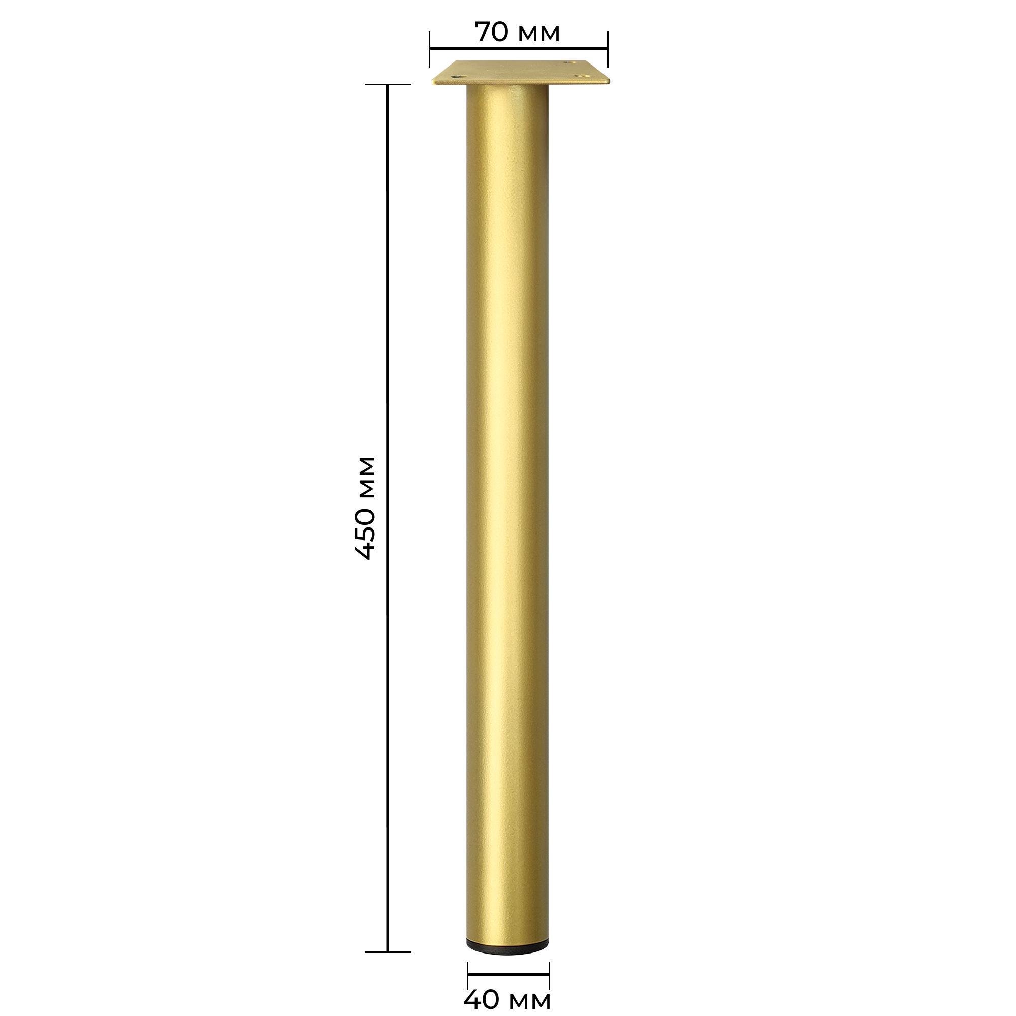 Мебельная ножка INSTIGO из металла 450 мм Золотой (1411) - фото 2 Мебельная ножка INSTIGO из металла 450 мм Золотой (1411) - фото 2