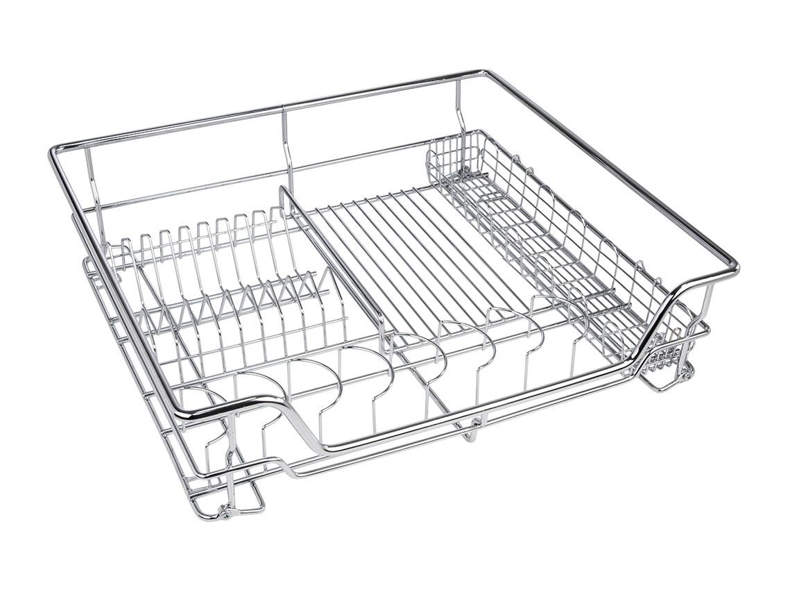 Сушарка для посуду Giff 800 висувний з доводчиком 1 полиця і 1 піддон Хром (105974)