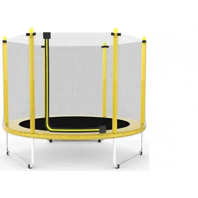 Батут Atleto 152х110 см с внешней сеткой нагрузкой до 60 кг Черный/Желтый (opt-104506)