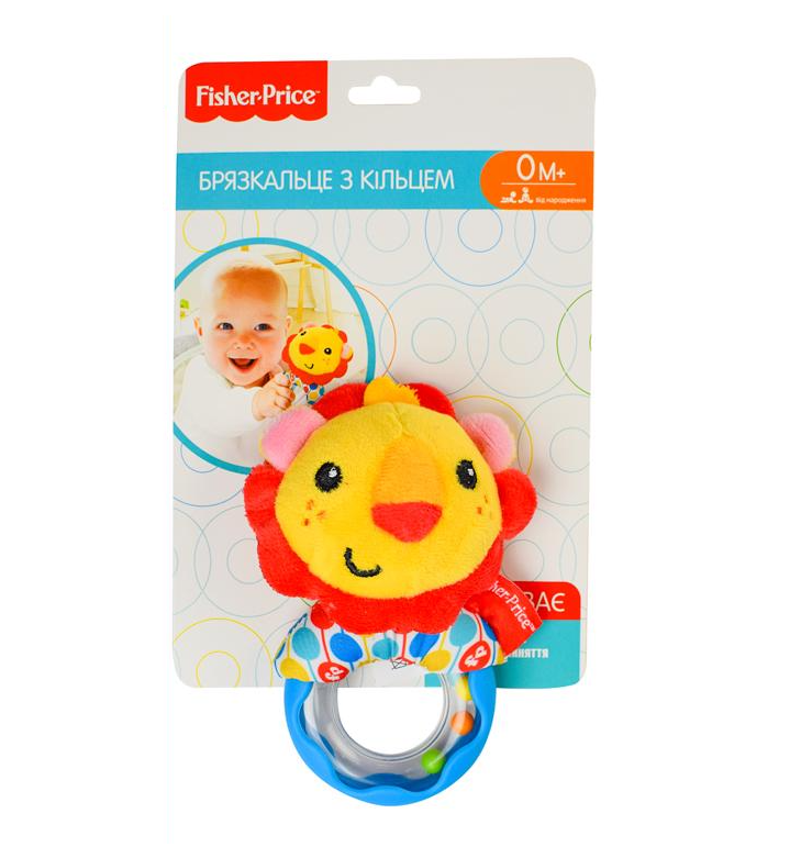Брязкальце м’яке Fisher Price Левеня GH73131 в ручку 19x13,5 см (MTT-98379)