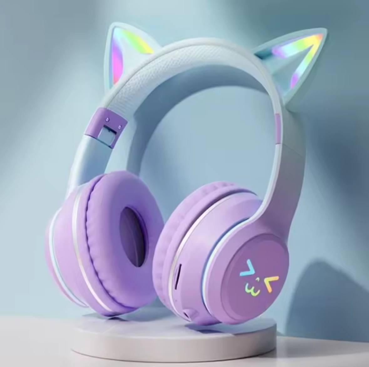 Наушники с кошачьими ушками CATEAR JST-BT035 Фиолетовый
