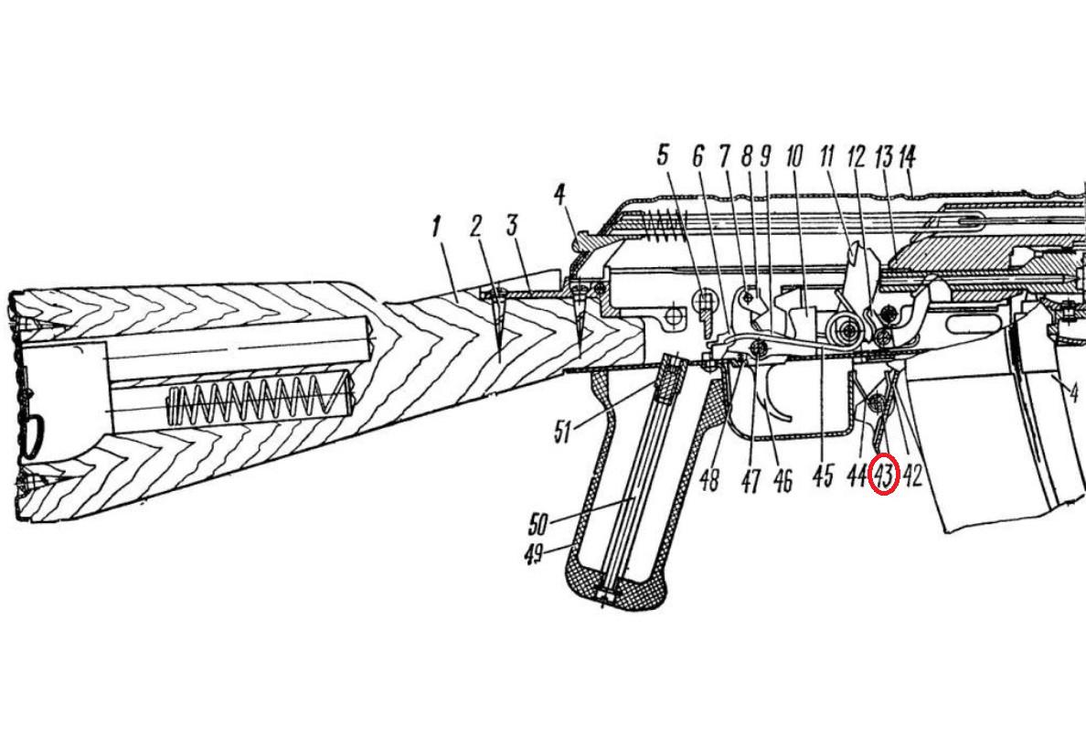Вісь засувки магазину АК/РПК (1736132635) - фото 4 Вісь засувки магазину АК/РПК (1736132635) - фото 4
