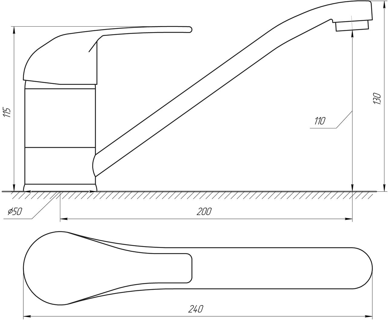 Смеситель для кухни Bravo COMFORT BF-203