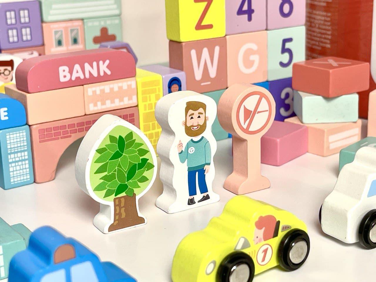 Деревянная развивающая игрушка город 108 пр. - фото 3 Деревянная развивающая игрушка город 108 пр. - фото 3