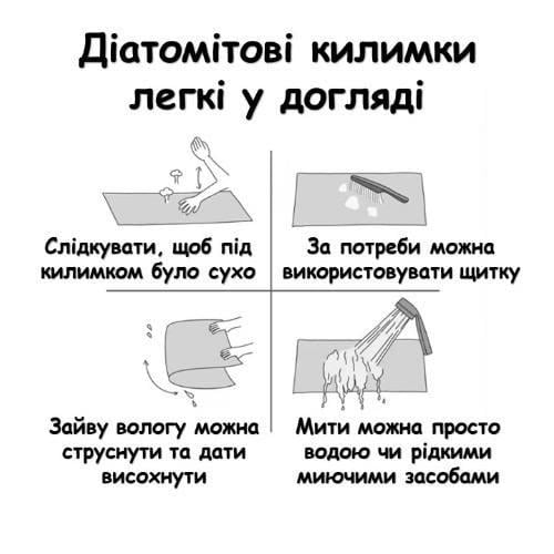 Коврик антискользящий Ethno Style диатомитовый 80х50 см Темная ночь (KD021EthnoStyle8050) - фото 6