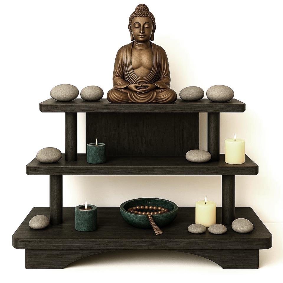 Алтарь для медитации из дерева Кашмилара Венге (ЛАТ-006012)