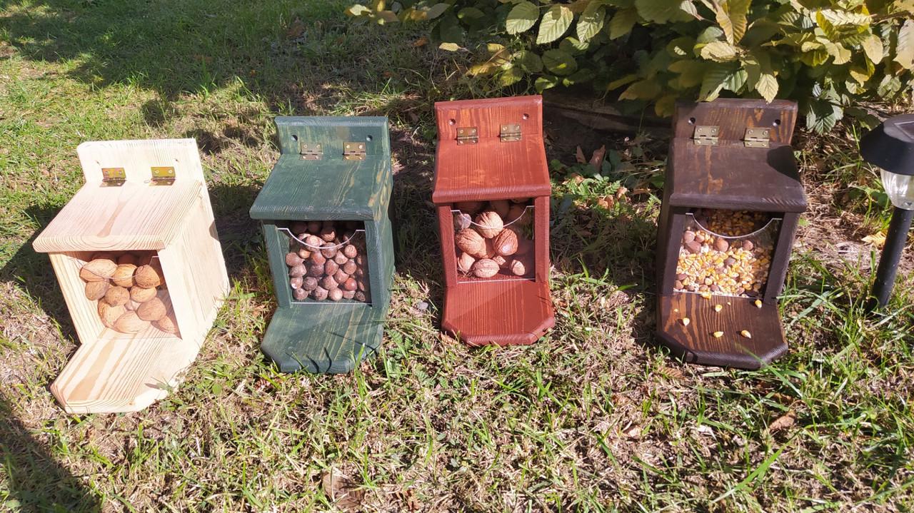 Кормушка для белок Сюрприз из древесины без краски 27х25х16 см - фото 7