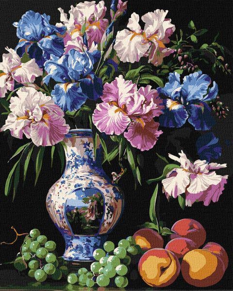 Картина по номерам Ideyka Красота ирисов 40x50 см (Id-KHO3288)