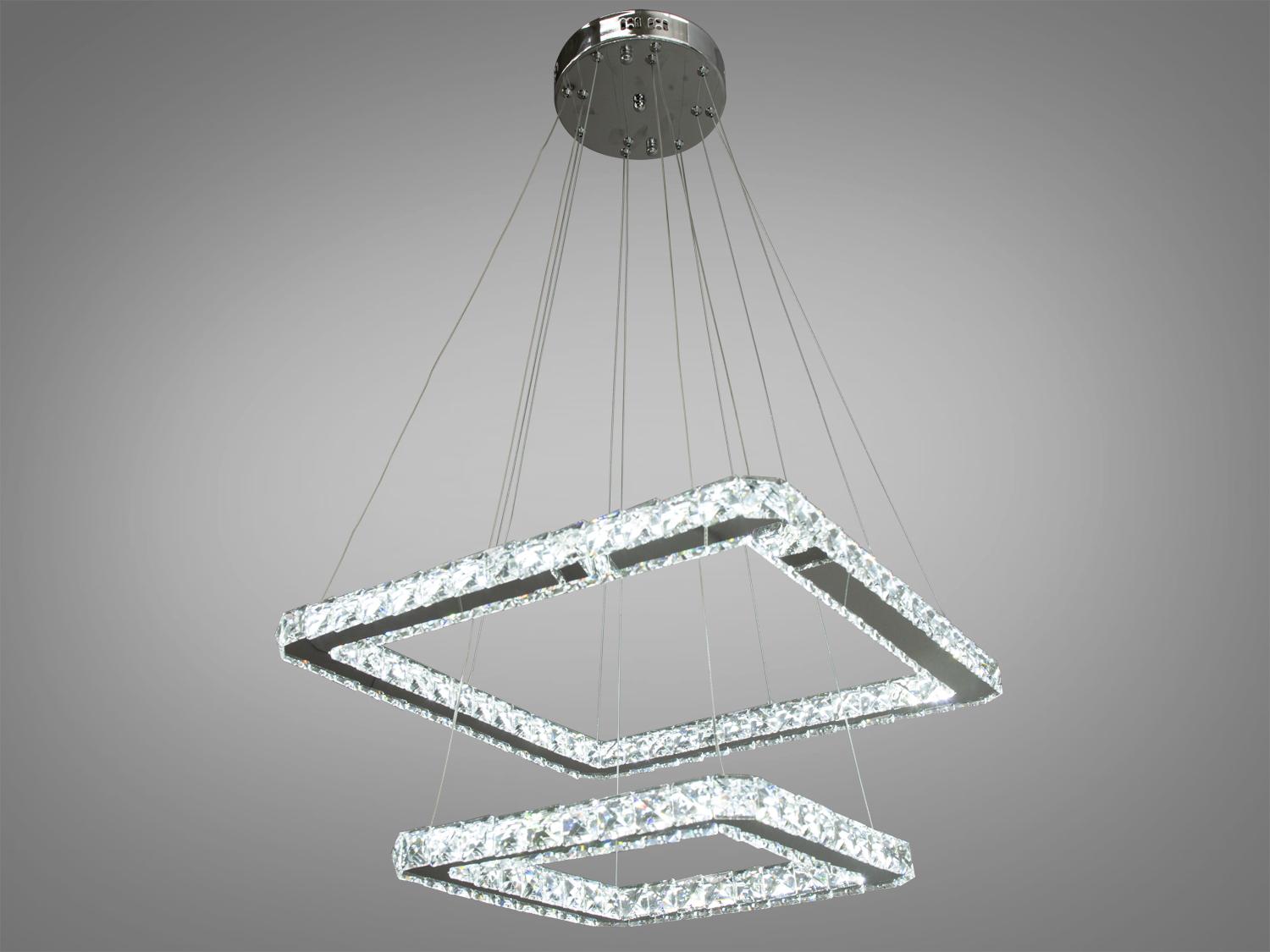 Люстра хрустальная LED с пультом Хром (7223-6W/500+340HR) - фото 1 Люстра хрустальная LED с пультом Хром (7223-6W/500+340HR) - фото 1