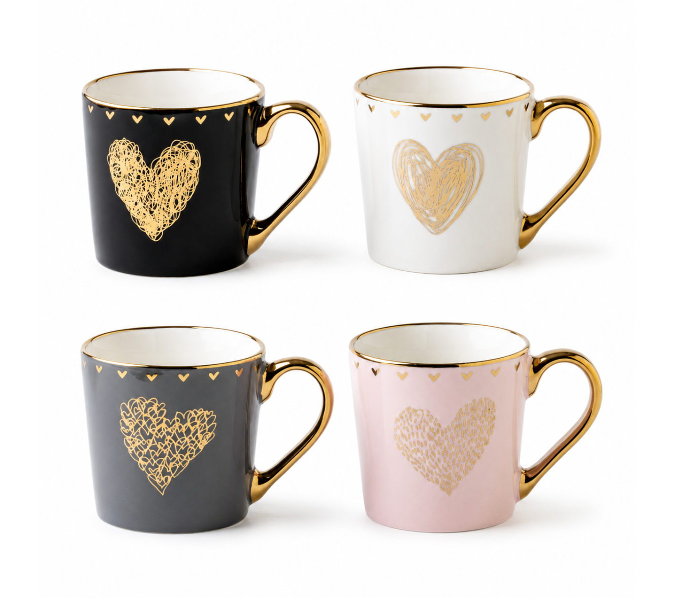 Набор чашек S&T Golden love 20506 450 мл 12 шт. Разноцветный (169-135-20506)