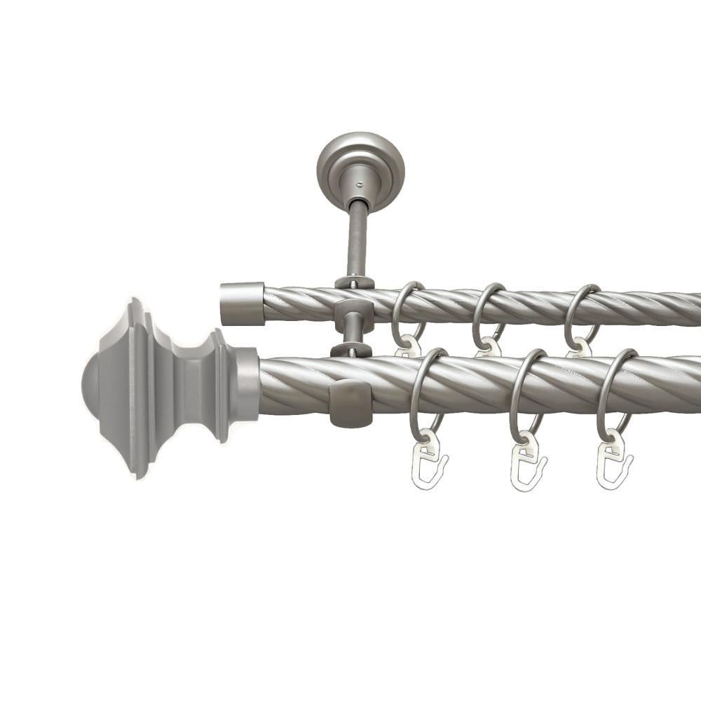 Карниз трубчатый витый Orvit Борджеза двухрядный 25/16 мм 160 см Сатин (000-8652)