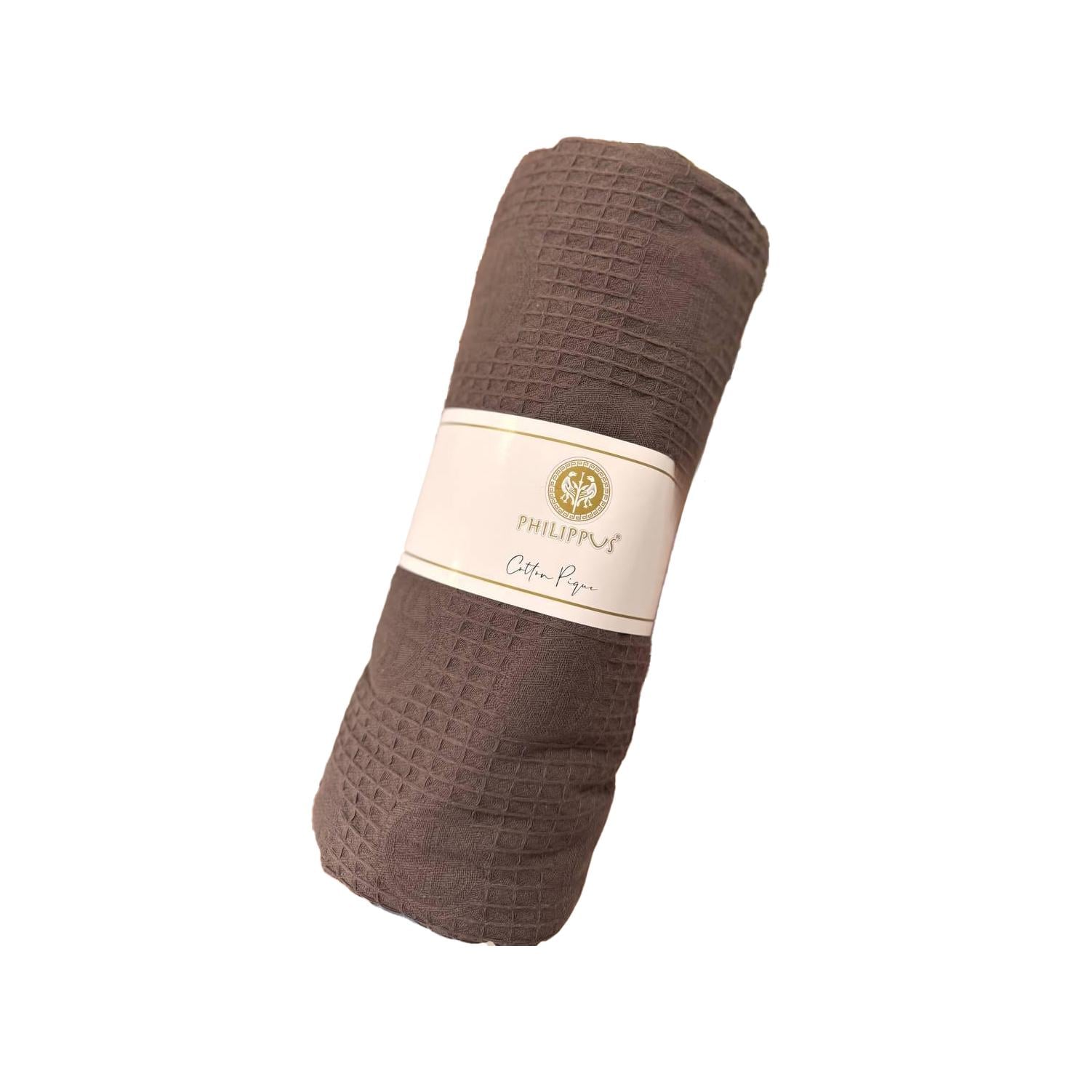 Простынь вафельная на диван/кровать 200х220 Темно-коричневый (П4К-Prost-pike-001-012)