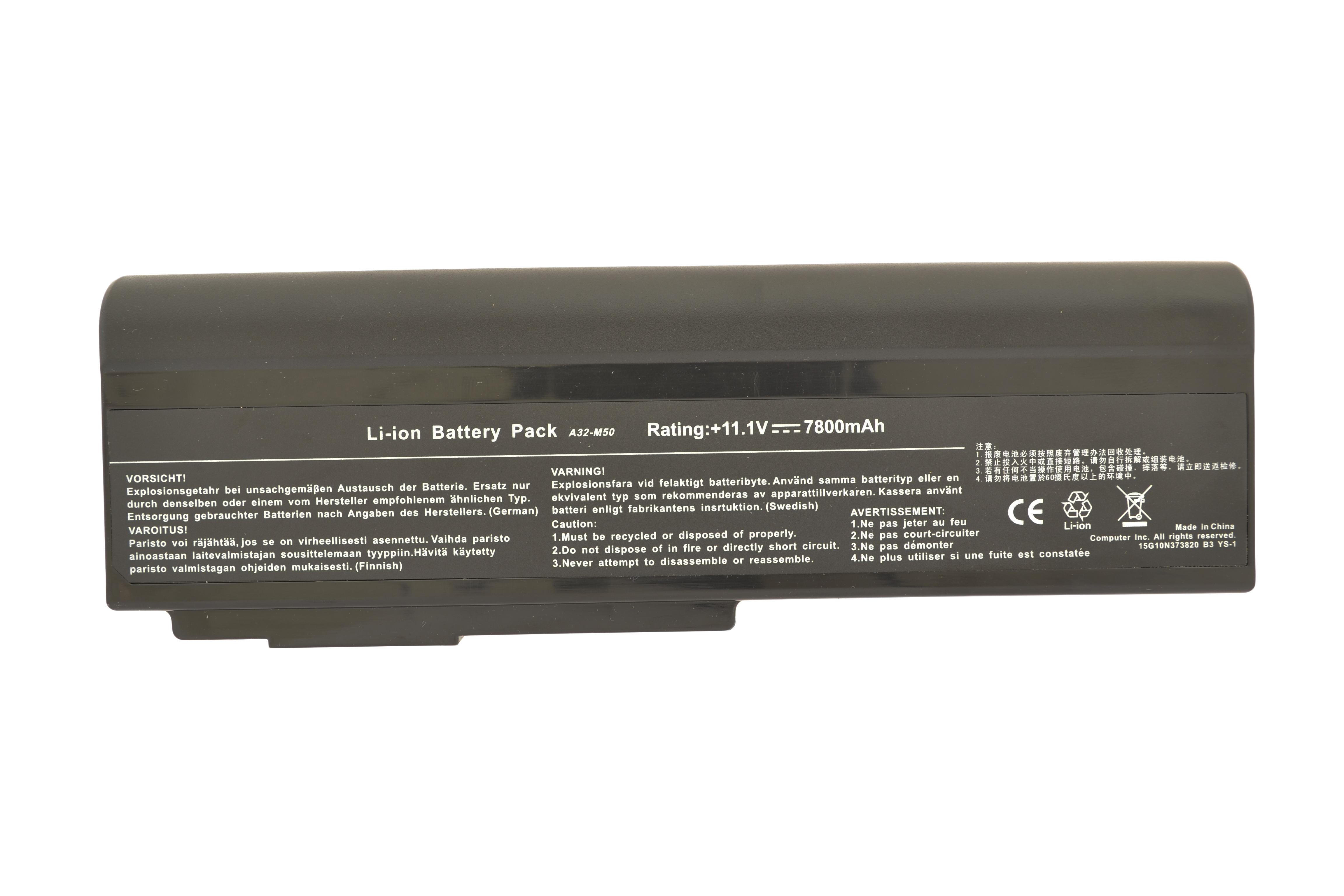 Аккумулятор для ноутбука Asus A32-M50 G50 11,1 V 7800 mAh (003009) Аккумулятор для ноутбука Asus A32-M50 G50 11,1 V 7800 mAh (003009)