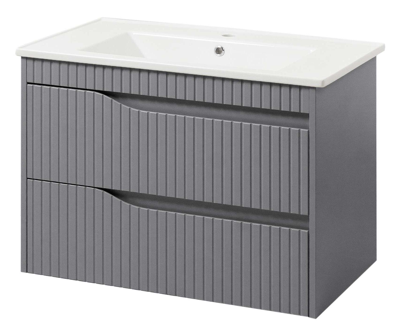 Тумба ЮВВИС Florence ТП-2 Д с умывальником Vesta 80 см Бетон матовый (UVV108) - фото 1 Тумба ЮВВИС Florence ТП-2 Д с умывальником Vesta 80 см Бетон матовый (UVV108) - фото 1