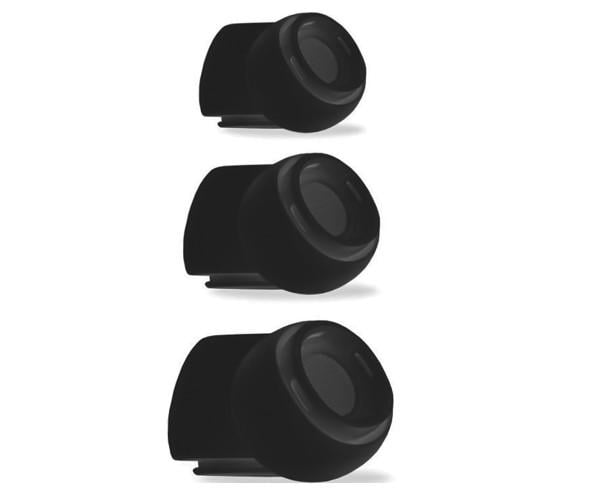 Комплект силиконовых амбушюр для AirPods Pro 1/2 с отверстиями для уменьшения давления 3 пары S/M/L Черный