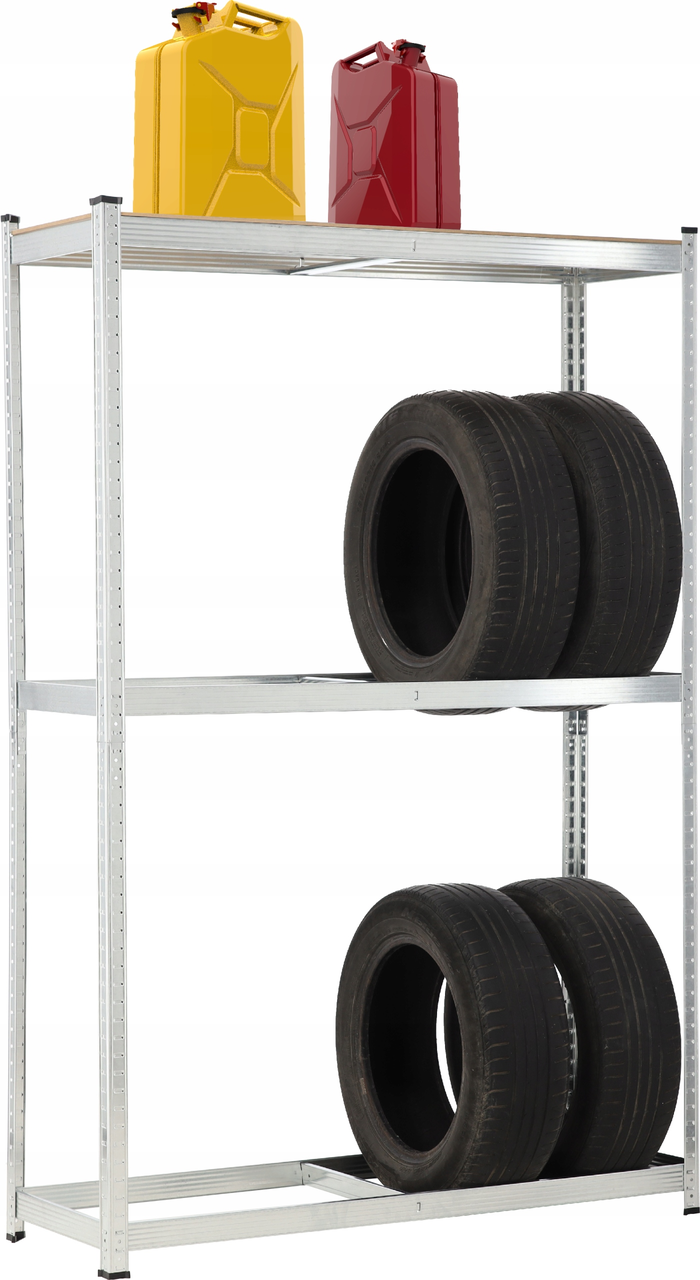 Стеллаж металлический Garden Line для 8 шин с дополнительной полкой до 175 кг на полку 180x120x40 см (REA5219) - фото 4 Стеллаж металлический Garden Line для 8 шин с дополнительной полкой до 175 кг на полку 180x120x40 см (REA5219) - фото 4