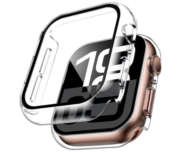 Чехол с защитным стеклом Protective Cover with Glass для Apple Watch Series 11 42 мм Прозрачный Чехол с защитным стеклом Protective Cover with Glass для Apple Watch Series 11 42 мм Прозрачный